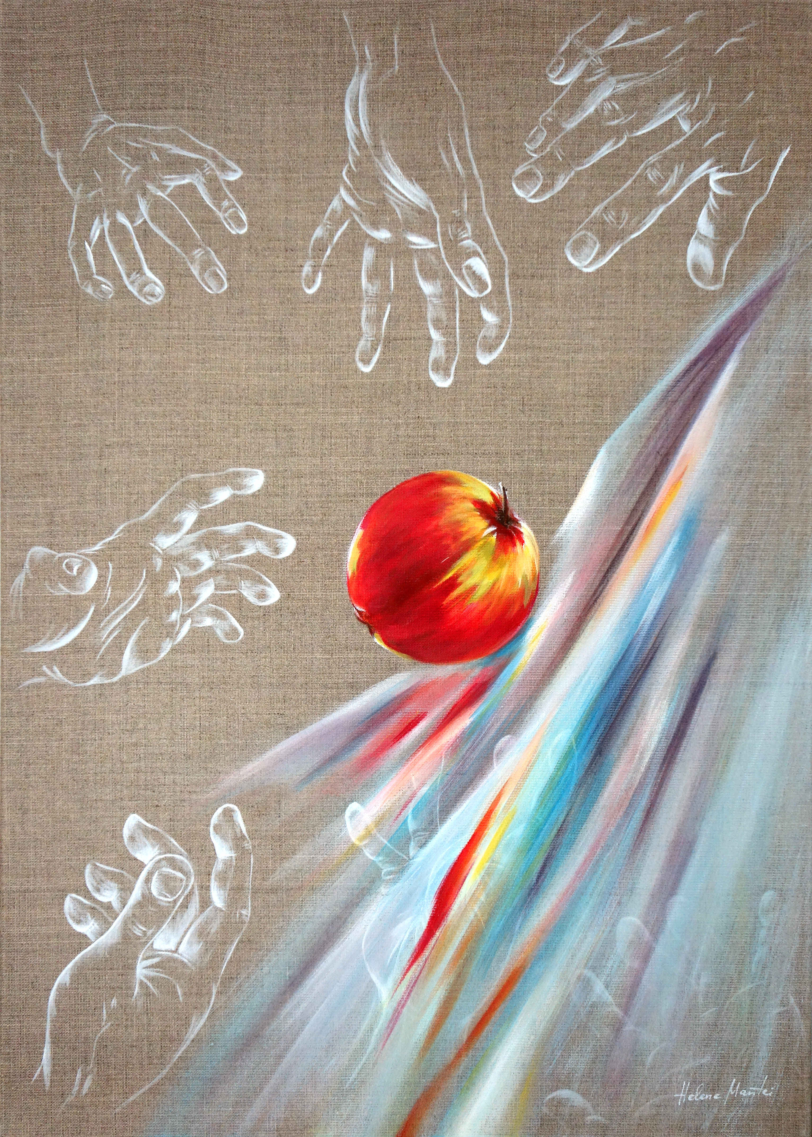 "Der Zankapfel" Helene Mantei, Gemälde