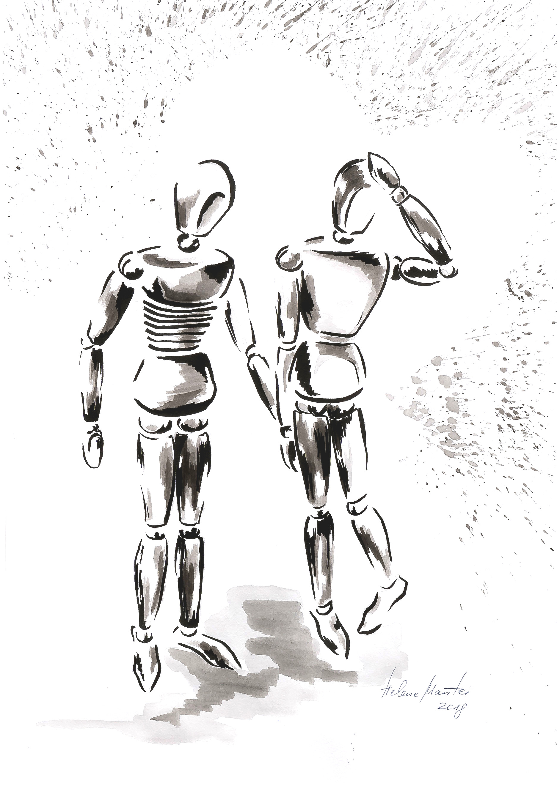 "Emphatie" Helene Mantei, Zeichnung